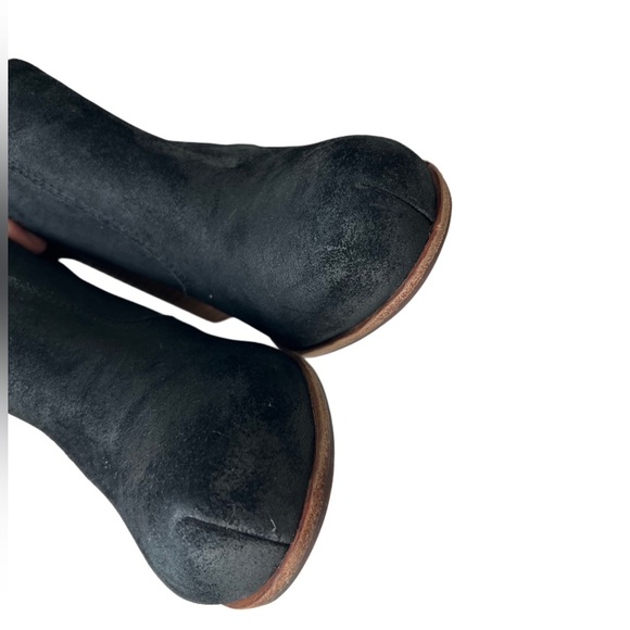 Jeffrey Campbell Yorktown Black Chunky Heeled Leather Ankle Boots Boho 8.5 - Picture 7 of 14